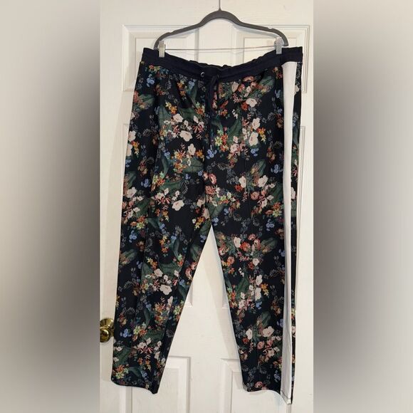 ASOS Floral Side Striped Sweatpants Size 6XL EUC - Picture 1 of 7